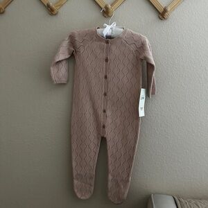 Cozy Knit Baby One Piece in Mauve